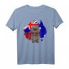 Wombat Held - Australischer Umriss mit Flagge T-Shirt, perfektes Geschenk für Australien-Fans und Tierliebhaber