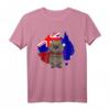 Wombat Held - Australischer Umriss mit Flagge T-Shirt, perfektes Geschenk für Australien-Fans und Tierliebhaber