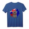 Wombat Held - Australischer Umriss mit Flagge T-Shirt, perfektes Geschenk für Australien-Fans und Tierliebhaber