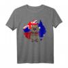 Wombat Held - Australischer Umriss mit Flagge T-Shirt, perfektes Geschenk für Australien-Fans und Tierliebhaber