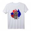 Wombat Held - Australischer Umriss mit Flagge T-Shirt, perfektes Geschenk für Australien-Fans und Tierliebhaber