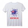 Australien Retro Vintage Aquarellfarben Sport T-Shirt mit Flagge – Patriotisches Outfit für Reisen, Sport & Familienfeste