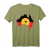 Aboriginal Flag T-Shirt Australia Flag Geschenk für Australier – Perfekt für Expats, Reisen & stolz auf die Kultur Down Under