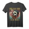 Bad Old Man - Vintage Biker Skull T-Shirt mit Evil-Motiv – Sarkastisches Geschenk für Motorradfans und Gangs