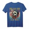 Bad Old Man - Vintage Biker Skull T-Shirt mit Evil-Motiv – Sarkastisches Geschenk für Motorradfans und Gangs