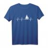 Segler T-Shirt Herzschlag Frequenz EKG Puls Geschenk – Perfekt für Segelboot Fans & Weihnachten