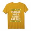 Warning Florian Had A Really Bad Day T-Shirt - Personalisierte lustige Geschenkidee für Jungen und mürrische Menschen