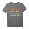 Godfather The Man Myth Bad Influence Vintage T-Shirt – Humorvolles Geschenk für Paten, Freunde & Familie zu Geburtstag, Weihnachten & Feiertagen