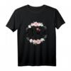 JGA Braut T-Shirt Weiß mit Blumenkranz für Junggesellinnenabschied & Polterabend - Lustiges Team Braut Outfit für Damen, Trauzeugin & Brautjungfer