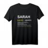 Lustiges Sarah T-Shirt | Persönliches Name Geschenk mit Witz & Spruch | Perfekt für Geburtstag, Weihnachten & Muttertag