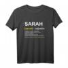 Lustiges Sarah T-Shirt | Persönliches Name Geschenk mit Witz & Spruch | Perfekt für Geburtstag, Weihnachten & Muttertag