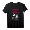 Damen Vorsicht Vor Dem Frauchen Der Hund Ist Harmlos T-Shirt - Lustiges Gassi-Geh Geschenk für Hundeliebhaber & Frauchen