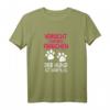 Damen Vorsicht Vor Dem Frauchen Der Hund Ist Harmlos T-Shirt - Lustiges Gassi-Geh Geschenk für Hundeliebhaber & Frauchen