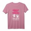 Damen Vorsicht Vor Dem Frauchen Der Hund Ist Harmlos T-Shirt - Lustiges Gassi-Geh Geschenk für Hundeliebhaber & Frauchen
