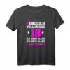 Endlich volljährig 18 Jahre T-Shirt - Lustiges Geschenk für Mädchen zum 18. Geburtstag, Party Deko & Geburtstagsoutfit