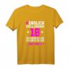 Endlich volljährig 18 Jahre T-Shirt - Lustiges Geschenk für Mädchen zum 18. Geburtstag, Party Deko & Geburtstagsoutfit