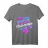 Kinder Vierter Geburtstag Mädchen 4 Jahre Prinzessin T-Shirt mit Luftballons und Kronen – Perfektes Geschenk zum Geburtstag & Weihnachten