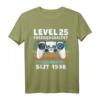 1998 Geburtstag Mann 25 Jahre Deko Lustig - Level 25 Freigeschaltet T-Shirt für Männer und Frauen, perfekte Geburtstagsdeko & Geschenkidee