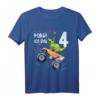 Kinder T-Shirt zum 4. Geburtstag mit Dinosaurier und Monster Truck Motiv – Robustes Design für Jungen und Mädchen