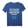 Lustiges Gute Besserung Geschenk für Kranke - 'Ich mache alle meine Stunts selbst' T-Shirt für Krücken-Nutzer & Verletzte