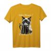Lustiges Katzen Kaffee T-Shirt mit Spruch 'Guten Morgen ganz dünnes Eis...' – Humorvolles Geschenk für Morgenmuffel, Schichtarbeiter und Katzenliebhaber
