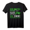 Der Motor Rattert der Spiegel Zittert Lustiger Moped Spruch T-Shirt für DDR Mopedfans & Oldtimer Liebhaber