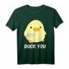 Duck you - Ente Mit Messer Meme T-Shirt - Lustiges Geschenk für Meme-Fans, Partygänger & Freunde zum Geburtstag & Weihnachten