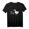 Peace was never an option T-Shirt – Statement-Shirt mit Friedensbotschaft, klassisch geschnitten