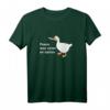 Peace was never an option T-Shirt – Statement-Shirt mit Friedensbotschaft, klassisch geschnitten