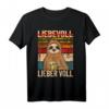 Liebevoll Lieber voll Biertrinker Faultier Bier T-Shirt – Lustiges Männer Shirt für Wochenende, Männertag & Vatertag