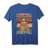 Liebevoll Lieber voll Biertrinker Faultier Bier T-Shirt – Lustiges Männer Shirt für Wochenende, Männertag & Vatertag
