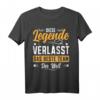Abschiedsgeschenk Kollegen - Lustiges T-Shirt zum Jobwechsel oder Ruhestand mit Spruch 'Diese Legende verlässt das beste Team der Welt'