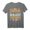 Abschiedsgeschenk Kollegen - Lustiges T-Shirt zum Jobwechsel oder Ruhestand mit Spruch 'Diese Legende verlässt das beste Team der Welt'