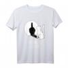 Winkekatze Schatten Katzen T-Shirt – Lustiges Design mit Spruch 'Erkenne die Zeichen' für Damen, ideales Geschenk für Katzenliebhaberinnen