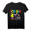 Kinder 4. Geburtstag Eisenbahn Zug T-Shirt - Lustiges Geschenk für 4-Jährige Jungen, Lokomotivführer und Eisenbahnliebhaber