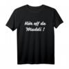 Hör auf die Mutti - Lustiges Sächsisch Dialekt T-Shirt als Geschenk für Mutti, Vati, Freunde & Familie zum Geburtstag oder Weihnachten