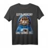 Guten Morgen? Ganz dünnes Eis! Lustiges Kaffee Spruch T-Shirt für Morgenmuffel, Schichtarbeiter & Katzenliebhaber