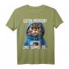 Guten Morgen? Ganz dünnes Eis! Lustiges Kaffee Spruch T-Shirt für Morgenmuffel, Schichtarbeiter & Katzenliebhaber