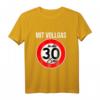 30. Geburtstag T-Shirt Geschenk Mit Vollgas In Die 30er Zone - Lustiges Geburtstagsshirt für Männer
