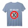30. Geburtstag T-Shirt Geschenk Mit Vollgas In Die 30er Zone - Lustiges Geburtstagsshirt für Männer