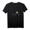 Damen Ballonfahrer T-Shirt mit Herzschlag und Pulslinie – Lustiges Design für Ballonliebhaber und Luftfahrtexperten, ideal für Ballonfahrten & Luftfahrtfans