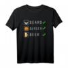 Herren Bart Burger Bierliebhaber Lustig Checkliste Design T-Shirt - Perfektes Geschenk für Grill- und Fast-Food-Fans