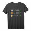 Herren Bart Burger Bierliebhaber Lustig Checkliste Design T-Shirt - Perfektes Geschenk für Grill- und Fast-Food-Fans