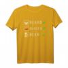 Herren Bart Burger Bierliebhaber Lustig Checkliste Design T-Shirt - Perfektes Geschenk für Grill- und Fast-Food-Fans