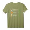 Herren Bart Burger Bierliebhaber Lustig Checkliste Design T-Shirt - Perfektes Geschenk für Grill- und Fast-Food-Fans