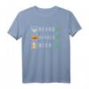 Herren Bart Burger Bierliebhaber Lustig Checkliste Design T-Shirt - Perfektes Geschenk für Grill- und Fast-Food-Fans