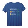 Herren Bart Burger Bierliebhaber Lustig Checkliste Design T-Shirt - Perfektes Geschenk für Grill- und Fast-Food-Fans