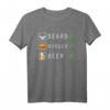 Herren Bart Burger Bierliebhaber Lustig Checkliste Design T-Shirt - Perfektes Geschenk für Grill- und Fast-Food-Fans