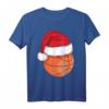 Basketball mit Weihnachtsmütze T-Shirt - Motivationsshirt für Basketballfans, perfekt als Weihnachtsgeschenk für Mädchen, Jungen, Mütter und Väter