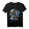 Grafische Collage T-Shirt für Basketball-, Gaming- und Musikfans – Das perfekte Geschenk für Hobby-Enthusiasten
